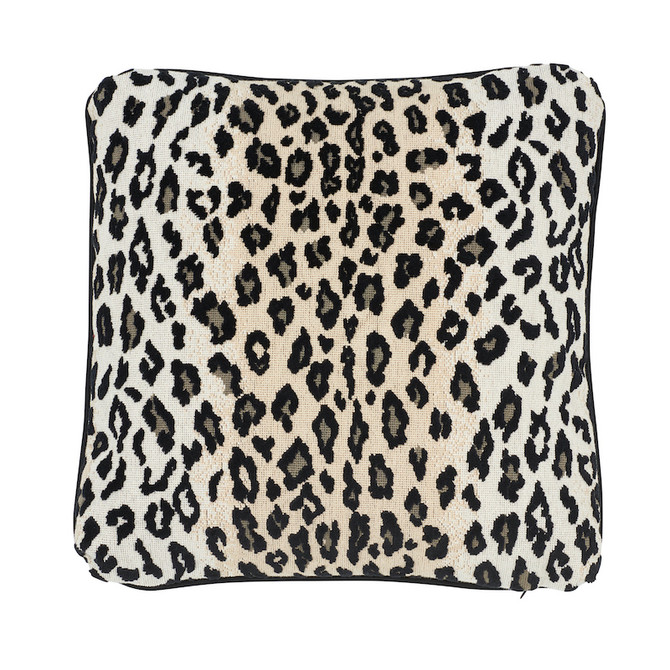 Schumacher Pillow Safari Epingle 20" Snow Leopard Pillow Animal Prints & Wovens 100% Cotton 20 - My Fabric Connection -