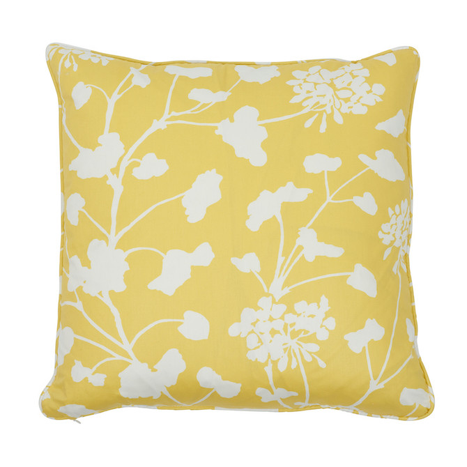 Schumacher Pillow Pennick Chintz 20" Yellow Pillow Step Lively 100% Cotton 20 - My Fabric Connection -