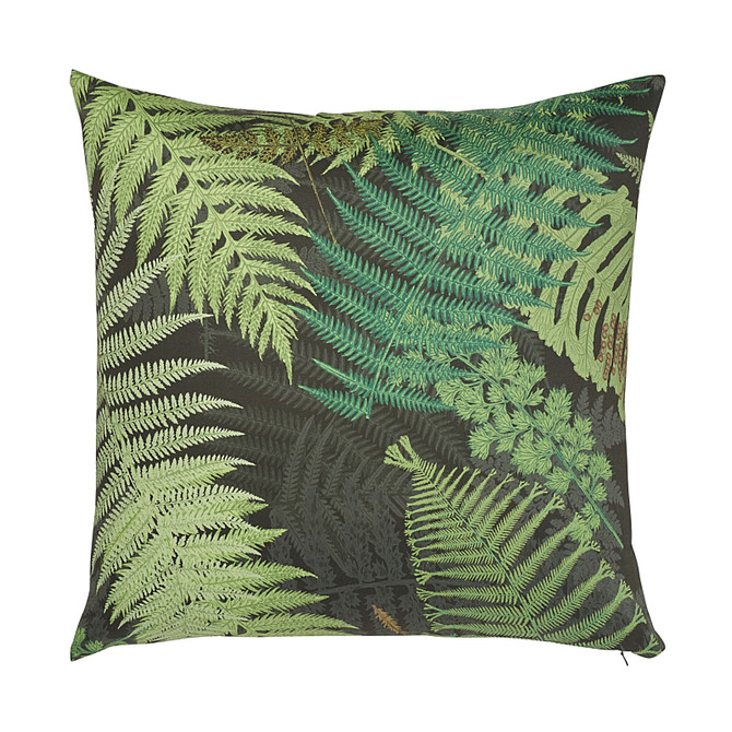 Schumacher Pillow Fernarium 18" Green & Back Pillow Clements Ribeiro 100% Cotton 20 - My Fabric Connection -