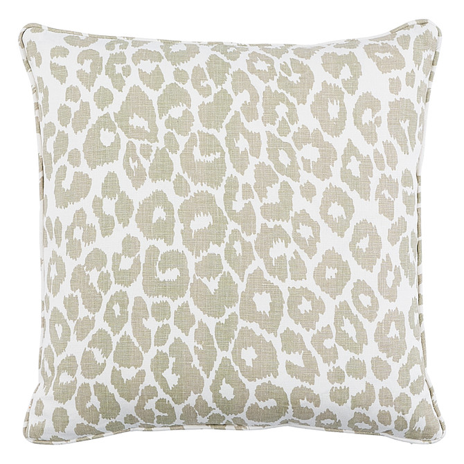 Schumacher Pillow Iconic Leopard 20" Linen Pillow SCHUMACHER CLASSICS 100% Linen 20 - My Fabric Connection -