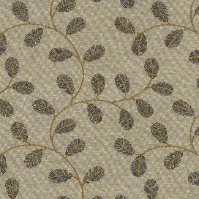 PKL Studio Fabric Leaf Love Emb Cognac 410531 - 71% Polyester 29% Cotton Embroid:100% Viscose INDIA 19000 Horizontal: 10.4 and Vertical: 9.4 54 - My Fabric Connection -