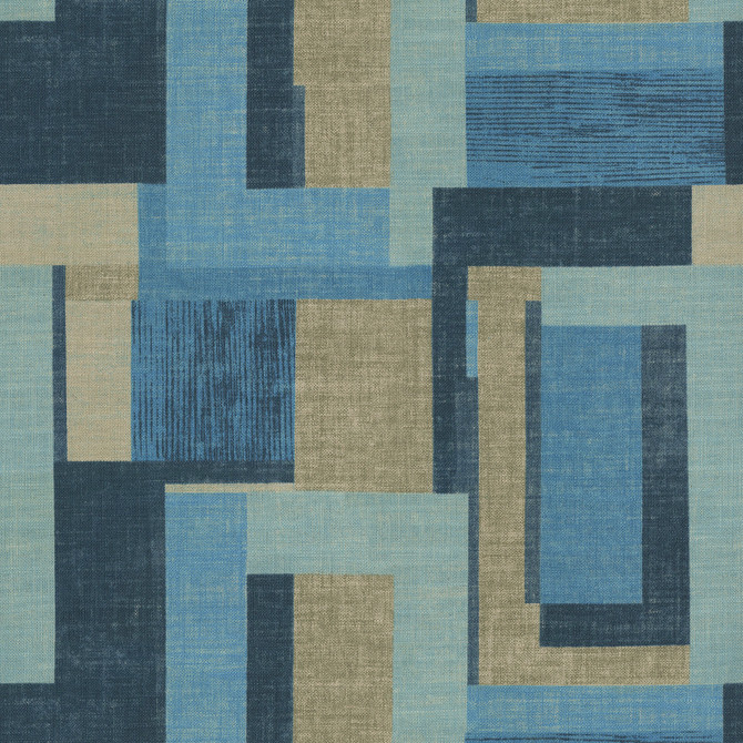 PKL Studio Fabric Squared Off Celestial 411621 - 75% cotton, 25% linen Pakistan 27000 Horizontal: 27 and Vertical: 25.25 55 - My Fabric Connection -