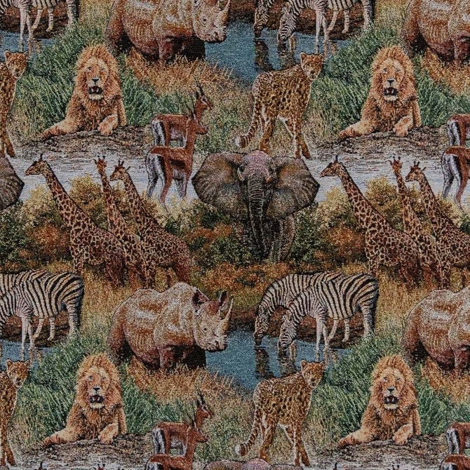 Charlotte Fabric D2678 Wild Novelty Tapestry 62% Cotton, 38% Polyester USA Exceeds 100,000 Wyzenbeek Rubs </p><p>Repeat: Horizontal 14" x Vertical 14.5" 54 Inches - My Fabric Connection -