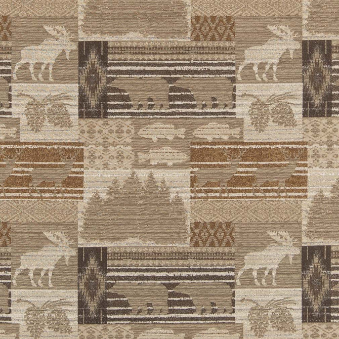 Charlotte Fabric D2687 Moose Neutral Novelty Tapestry 95% Polyester, 5% Rayon Asia Exceeds 100,000 Wyzenbeek Rubs </p><p>Repeat: Horizontal 14.5" x Vertical 13" 54 Inches - My Fabric Connection -