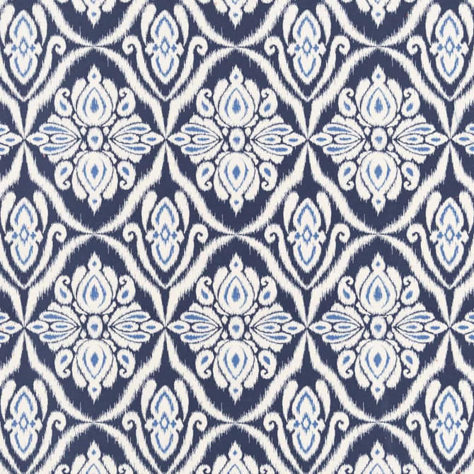 Charlotte Fabric D2734 Prussian Patio Prints II 100% Spun Polyester Asia Exceeds 60,000 Wyzenbeek Rubs </p><p>Repeat: Horizontal 6.5" x Vertical 9" 54 Inches - My Fabric Connection -