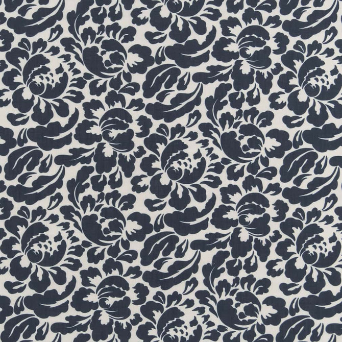 Charlotte Fabric D2926 Navy Crypton Prints 100% Polyester Asia Exceeds 60,000 Wyzenbeek Rubs </p><p>Repeat: Horizontal 18" x Vertical 11" 54 Inches - My Fabric Connection -