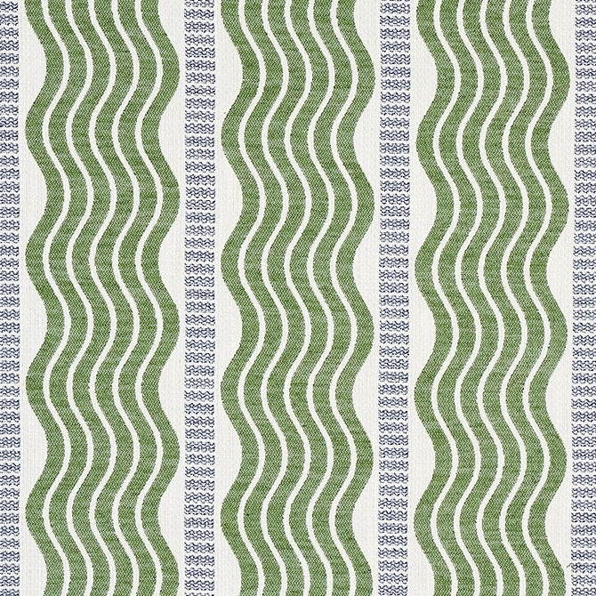 Schumacher Fabric Sina Green 79940 Fabric COTTON 36% ITALY </p><p>Repeat: H: HORZ. 7" (18CM), V: 0 55 - My Fabric Connection -