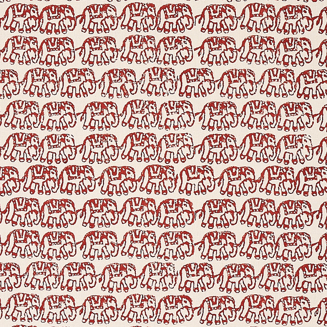 Schumacher Fabric Ellies Hand Block Rust 179751 Fabric COTTON 55% INDIA </p><p>Repeat: H: HORZ. 4 7/8" (13CM), V: VERT. 4 1/8 " (10CM) 54 - My Fabric Connection -