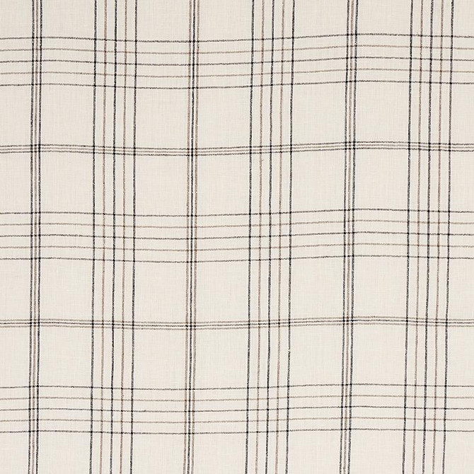 Schumacher Fabric Nils Plaid Linen Charcoal 80302 New Traditional 6.6" - My Fabric Connection -
