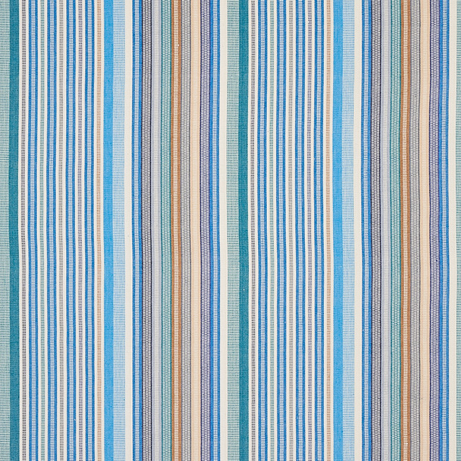 Schumacher Fabric Ripple Stripe Surf 80821 Fabric COTTON 100% GUATEMALA </p><p>Repeat: H: HORZ. 15" (38CM), V: 0 52.2 - My Fabric Connection -