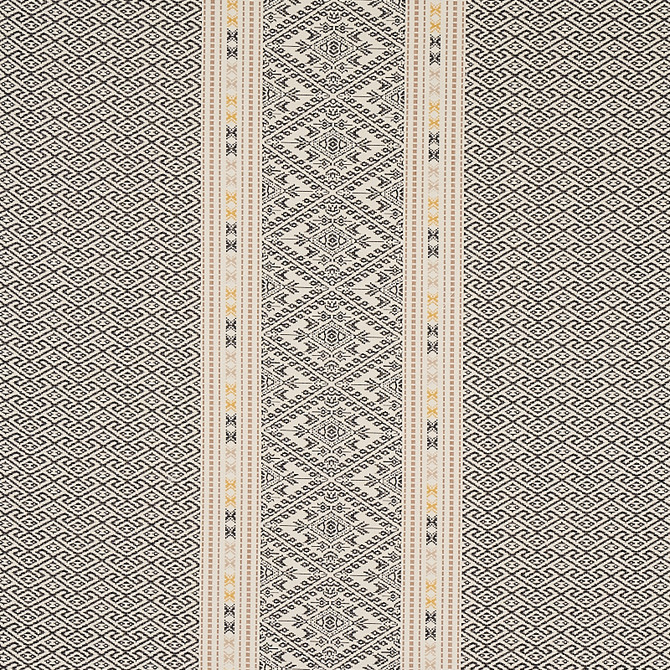 Schumacher Fabric Ruiz Jacquard Black 80610 Fabric COTTON 100% INDIA </p><p>Repeat: H: HORZ. 26 2/3" (68CM), V: VERT. 3 4/5" (10CM) 54 - My Fabric Connection -