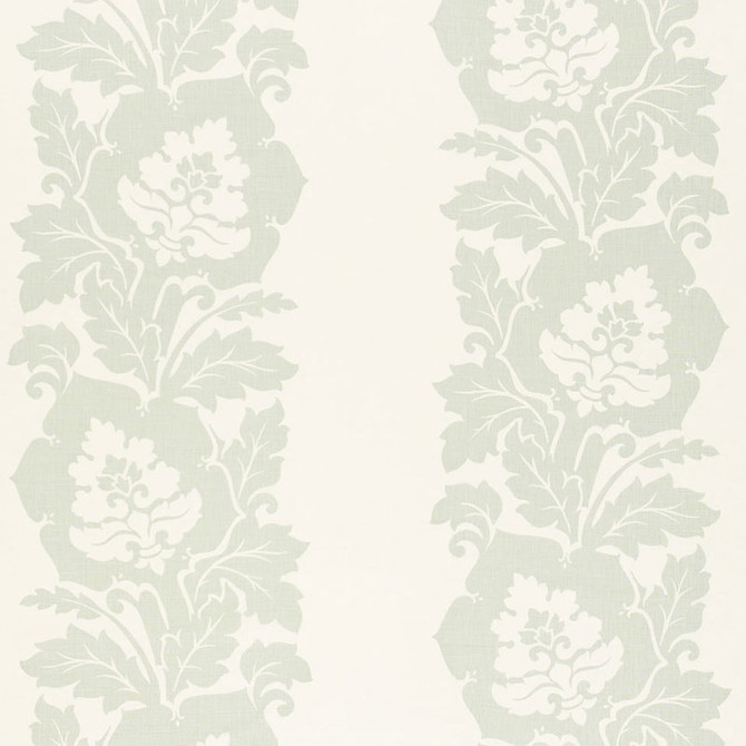 Schumacher Fabric Margate Damask Print Sky 173852 Fabric LINEN 100% BELGIUM </p><p>Repeat: H: HORZ. 54" (137CM) , V: VERT. 39 1/4" (100CM) 54 - My Fabric Connection -