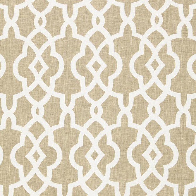 Schumacher Fabric Summer Palace Fret Sand 174590 Classic Prints 27.0" - My Fabric Connection - Schumacher Fabric Summer Palace Fret Sand 174590 Classic Prints 27.0" - My Fabric Connection -