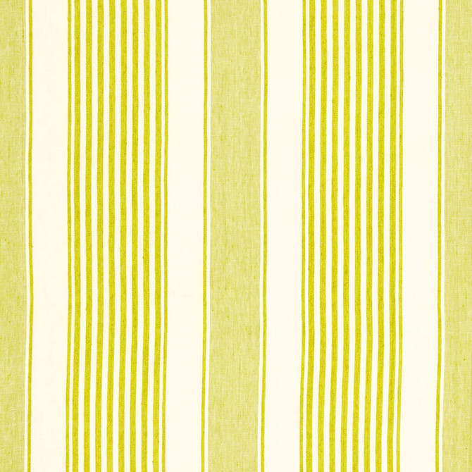 Schumacher Fabric Summerville Linen Stripe Limeade 66091 Fabric LINEN 100% INDIA </p><p>Repeat: H: HORZ. 13 1/2" (34CM) , V: 54 - My Fabric Connection -