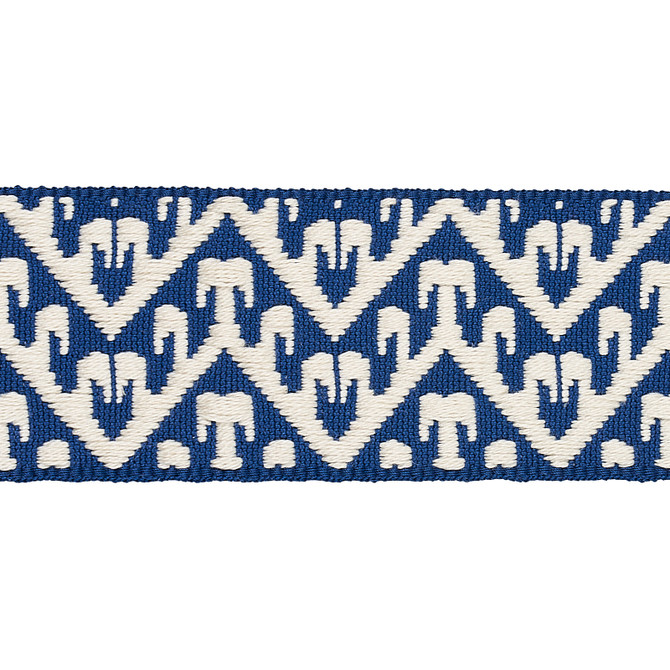 Schumacher Fabric Tivoli Blue 80011 Fabric COTTON 81% UNITED KINGDOM </p><p>Repeat: H: 0, V: VERT. 1 1/2" (4CM) 2 - My Fabric Connection -