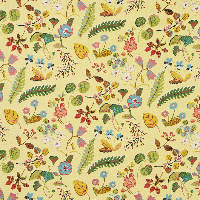 Schumacher Fabric Botanica Indoor/Outdoor Yellow 75943 Fabric POLYPROPOLENE 100% BELGIUM </p><p>Repeat: H: HORZ. 26 3/4" (68CM), V: VERT. 25 1/2" (65CM) 54" (137CM) - My Fabric Connection -