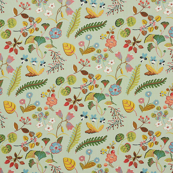 Schumacher Fabric Botanica Indoor/Outdoor Mineral 75942 Fabric POLYPROPOLENE 100% BELGIUM </p><p>Repeat: H: HORZ. 26 3/4" (68CM), V: VERT. 25 1/2" (65CM) 54" (137CM) - My Fabric Connection -