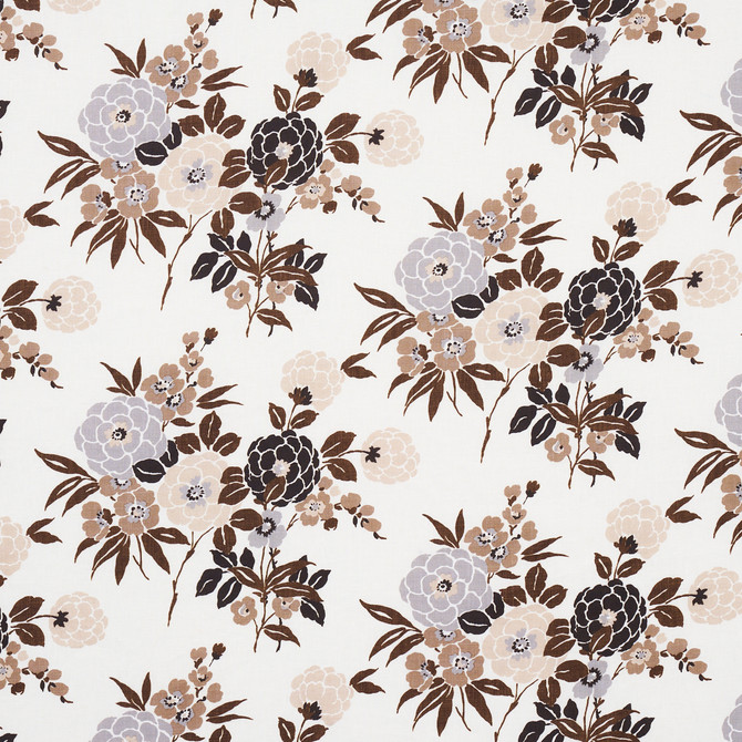 Schumacher Fabric Valentina Floral Brown 180021 Fabric LINEN 100% </p><p>Repeat: H: HORZ. 13 1/2" (34CM), V: VERT. 13 1/2" (34CM) 54" (137CM) - My Fabric Connection -