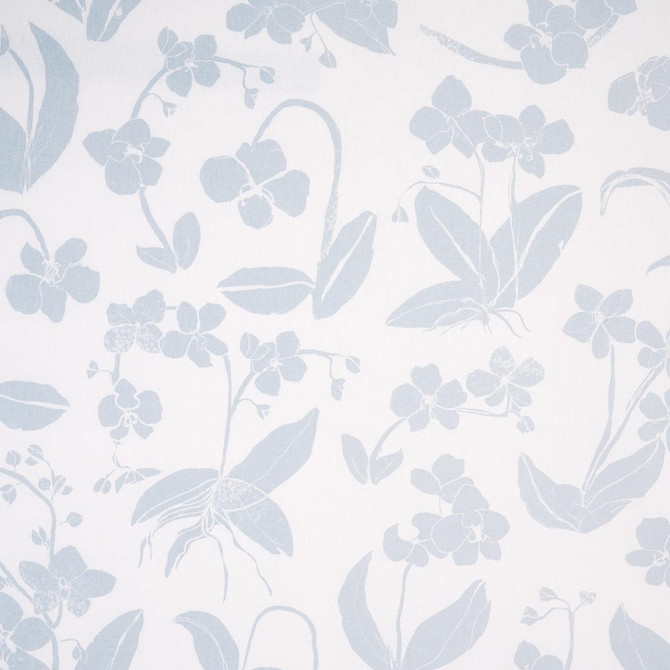 Schumacher Fabric Orchids Have Dreams Sky 180512 Hera Ford - My Fabric Connection -