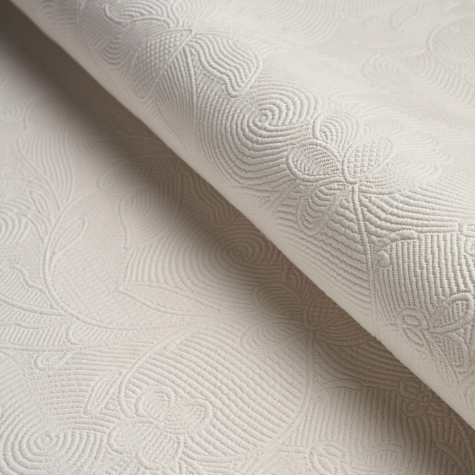 Schumacher Fabric Quilted Scroll Matelasse Ivory 81590 Fabric COTTON 100% ITALY </p><p>Repeat: H: 27 1/2" (70CM), V: 27 1/2" (70CM) 53 1/3" (136CM) - My Fabric Connection -