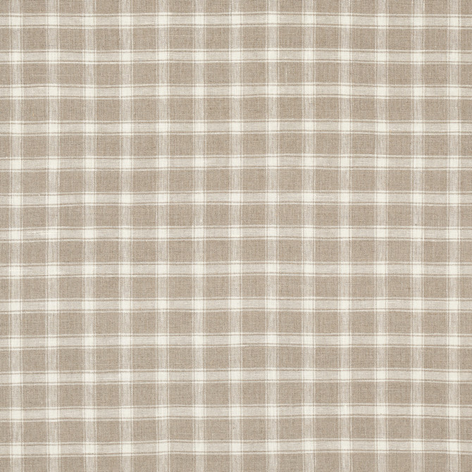 Schumacher Fabric Crawford Linen Check Flax 81453 Fabric </p><p>Repeat: H: 1 3/4" (4CM), V: 1 3/4" (4CM) 27" WIDE (69CM) - My Fabric Connection -