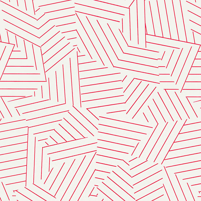 Schumacher Wallcovering Deconstructed Stripe Red 5007971 Wallcovering Paper UNITED STATES OF AMERICA </p><p>Repeat: H: HORZ. 13 1/2" (34CM) , V: VERT. 18" (46CM) 27 - My Fabric Connection -