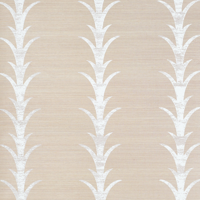 Schumacher Wallcovering Acanthus Stripe Fog & Chalk 5006052 Wallcovering Paper CHINA </p><p>Repeat: H: HORZ. 11 3/8" (29CM), V: VERT. 5 1/16" (13CM) 34.125 - My Fabric Connection -