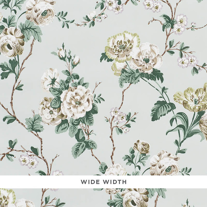 Schumacher Wallcovering Betty Celadon 5009872 Wallcovering Paper UNITED KINGDOM </p><p>Repeat: H: HORZ. 27" (69CM) , V: VERT. 21 7/8" (56CM) 54.25 - My Fabric Connection -