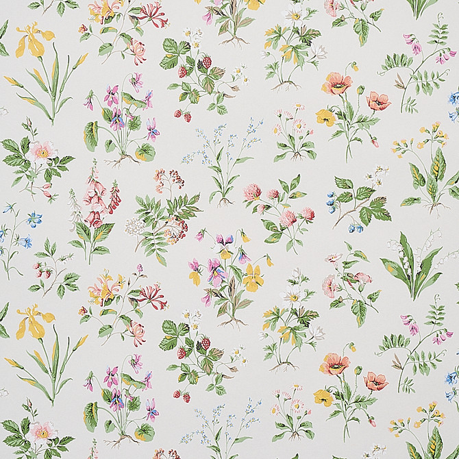 Schumacher Wallcovering Floreana Berry 5010680 Wallcovering Paper UNITED STATES OF AMERICA </p><p>Repeat: H: HORZ. 27" (69CM), V: VERT. 16 5/8" (42CM) 27.5 - My Fabric Connection -