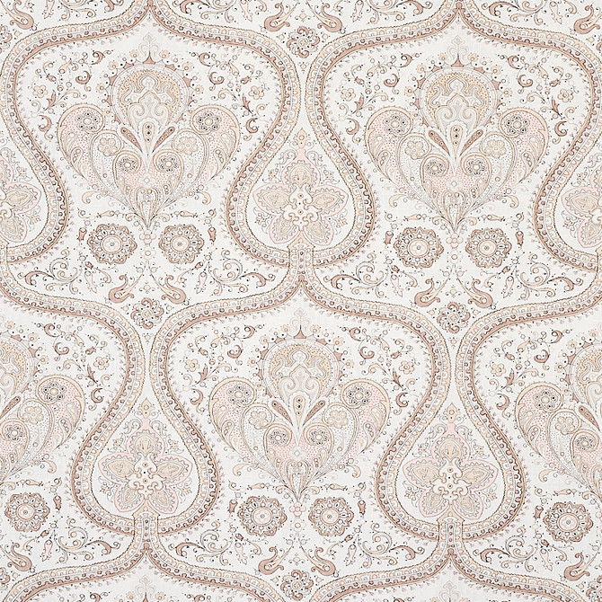 Schumacher Wallcovering Paisley Court Sand 5012272 Wallcovering Paper UNITED STATES OF AMERICA </p><p>Repeat: H: HORZ. 13 1/2" (34CM), V: VERT. 24" (61CM) 27 - My Fabric Connection -