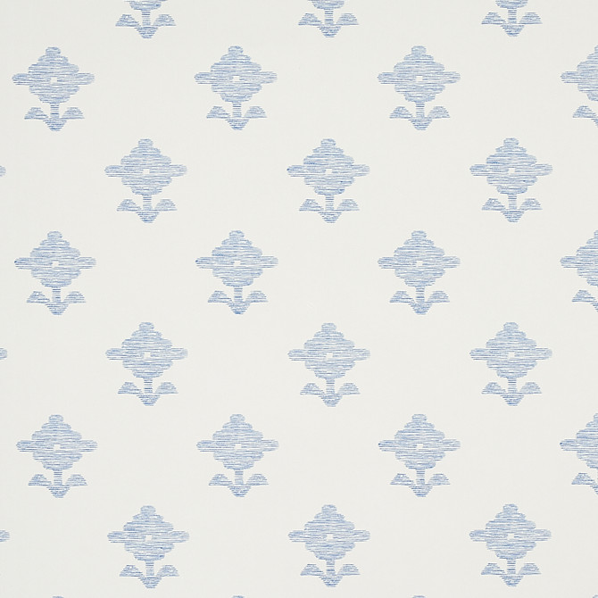 Schumacher Wallcovering Rubia Blue 5012220 Wallcovering Paper UNITED STATES OF AMERICA </p><p>Repeat: H: HORZ. 13 1/2" (34CM), V: VERT. 20 1/2" (52CM) 27 - My Fabric Connection -