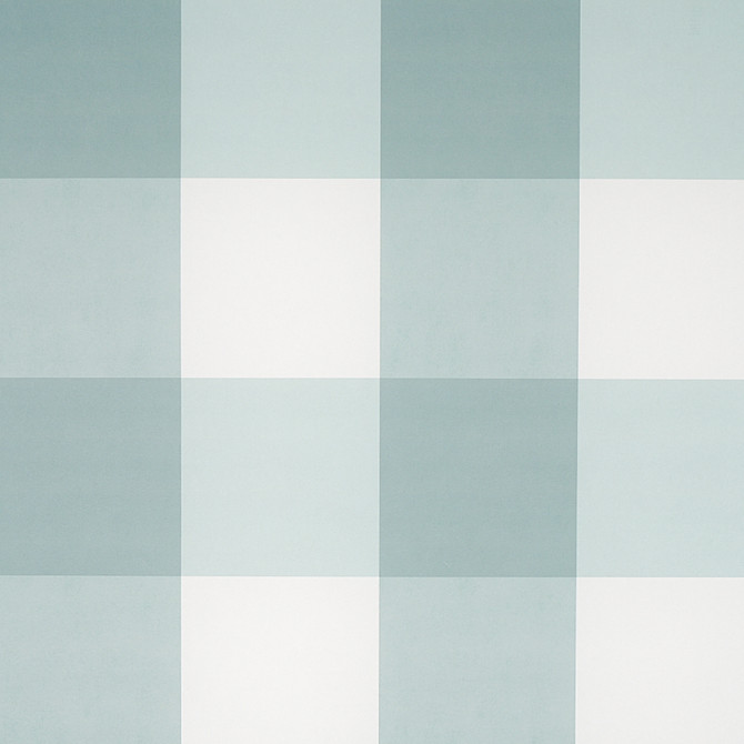 Schumacher Wallcovering Willa Check Seaglass 5012356 Wallcovering Paper UNITED STATES OF AMERICA </p><p>Repeat: H: HORZ. 13 1/2" (34CM), V: VERT. 13 1/2" (34CM) 27 - My Fabric Connection -