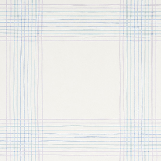 Schumacher Wallcovering Minerva Plaid Hyacinth 5012371 Wallcovering Paper UNITED STATES OF AMERICA </p><p>Repeat: H: HORZ. 27" (69CM), V: VERT. 27" (69CM) 27 - My Fabric Connection -