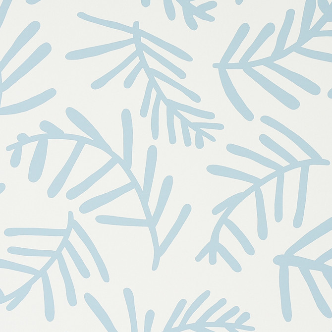 Schumacher Wallcovering Tiah Cove Blue Leaf 5012451 Wallcovering Paper UNITED STATES OF AMERICA </p><p>Repeat: H: HORZ. 27" (69CM), V: VERT. 27" (69CM) 27 - My Fabric Connection -