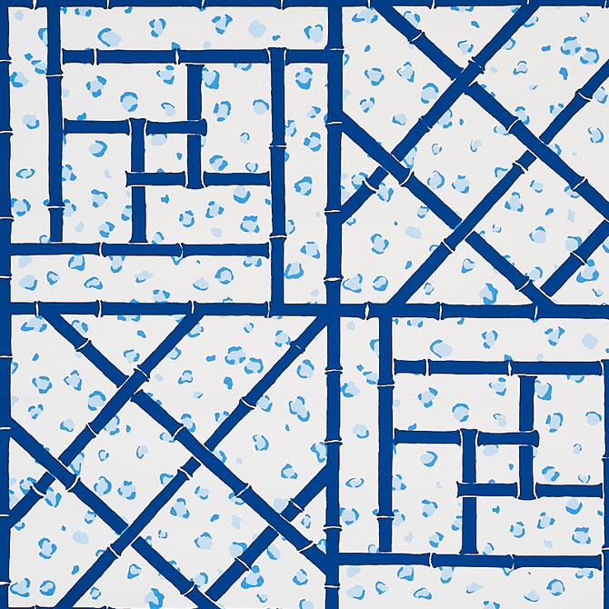 Schumacher Wallcovering Fancy Beast Indigo 5012561 Wallcovering Paper UNITED STATES OF AMERICA </p><p>Repeat: H: HORZ. 27" (69CM), V: VERT. 25 1/4" (64CM) 27 - My Fabric Connection -