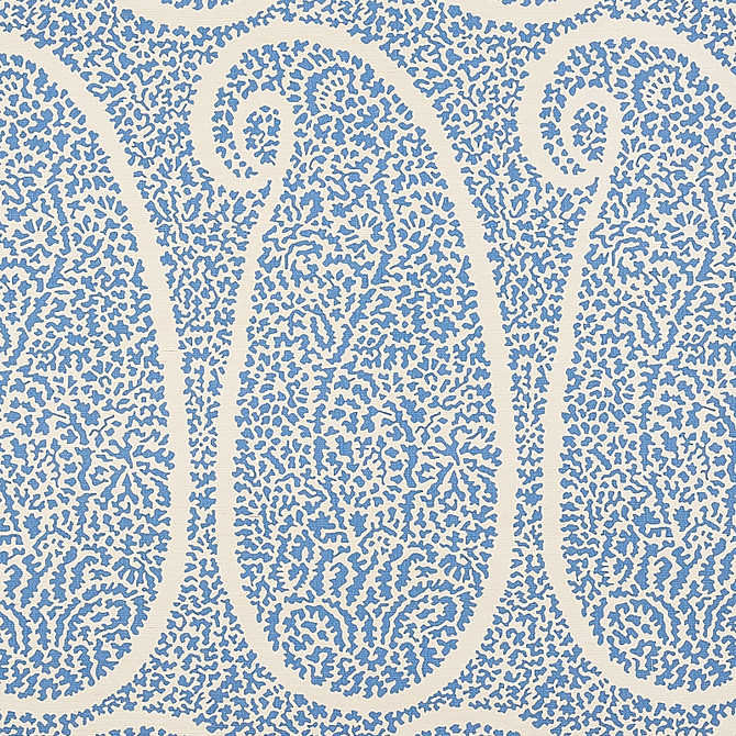 Schumacher Wallcovering Ambala Paisley Sisal Bright Blue 5013030 Wallcovering Paper UNITED STATES OF AMERICA </p><p>Repeat: H: HORZ. 34" (86CM), V: VERT. 47 5/8" (121CM) 34 - My Fabric Connection -