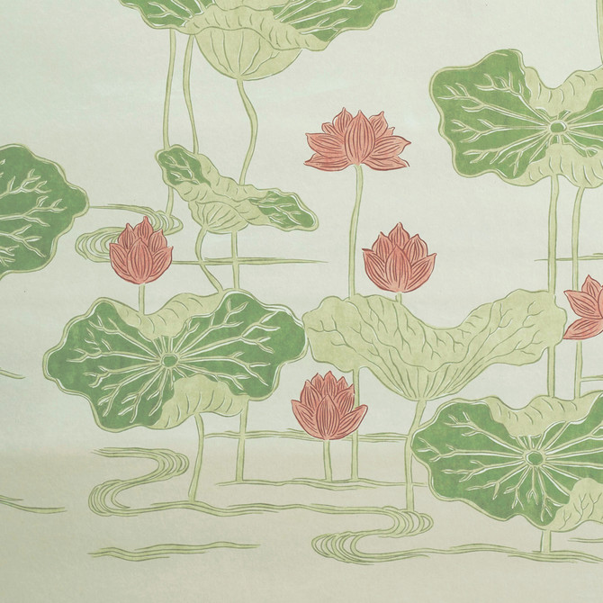 Schumacher Wallcovering Kireina Lotus Coral Ivory 5011690 Wallcovering Paper UNITED STATES OF AMERICA </p><p>Repeat: H: HORZ. 108" (274CM) , V: VERT. 144? (366CM) 108 - My Fabric Connection -