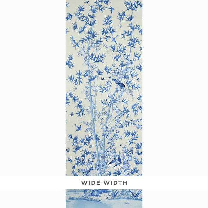 Schumacher Wallcovering Brighton Pavilion Blue 5007744 Wallcovering Paper UNITED STATES OF AMERICA </p><p>Repeat: H: HORZ. 52 1/8" (132CM) , V: VERT. 144? (366CM) 52.75 - My Fabric Connection -