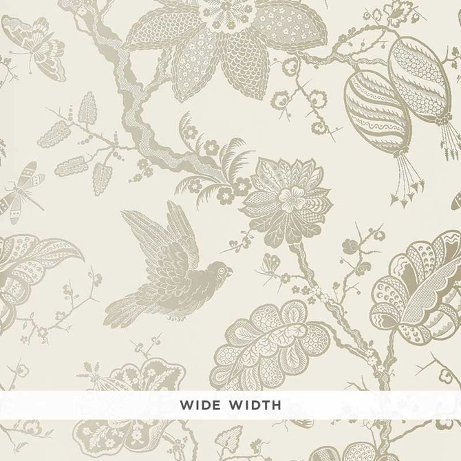 Schumacher Wallcovering Bali Vine Platinum 5005000 Wallcovering Paper UNITED KINGDOM </p><p>Repeat: H: HORZ. 54" (137CM) , V: VERT. 87 3/4" (223CM) 54 - My Fabric Connection -