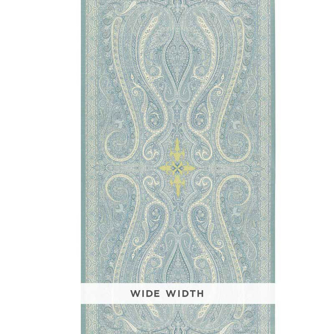Schumacher Wallcovering Pasha Paisley Sky 5006600 Wallcovering Paper UNITED KINGDOM </p><p>Repeat: H: HORZ. 55 1/4" (140CM) , V: VERT. 97 1/2" (247CM) 55.25 - My Fabric Connection -
