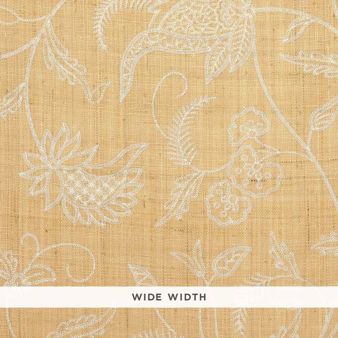 Schumacher Wallcovering Sconset Embroidered Raffia Natural 5003560 Wallcovering Paper UNITED STATES OF AMERICA </p><p>Repeat: H: HORZ. 38" (97CM) , V: VERT. 34" (86CM) 38 - My Fabric Connection -