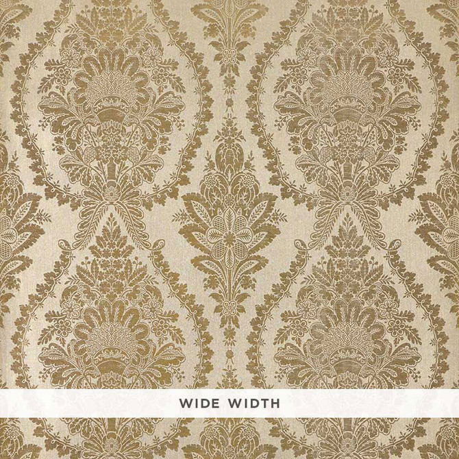 Schumacher Wallcovering Incandescence Damask Gilt 5007381 Wallcovering Paper ITALY </p><p>Repeat: H: HORZ. 23 5/8" (60CM) , V: VERT. 25 1/4" (64CM) 47.25 - My Fabric Connection -