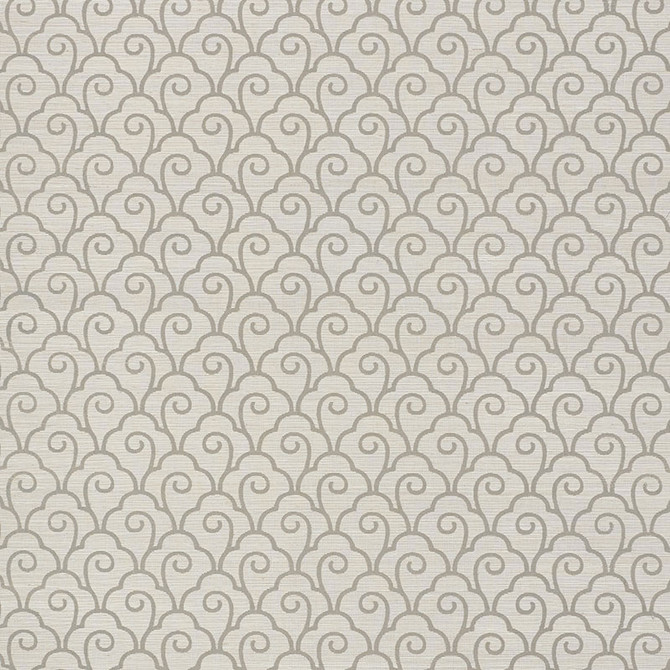 Schumacher Wallcovering Scallop Filigree Sisal Fog 5008303 Wallcovering Paper CHINA </p><p>Repeat: H: HORZ. 3 3/4" (10CM) , V: VERT. 3 7/8" (10CM) 34 - My Fabric Connection -