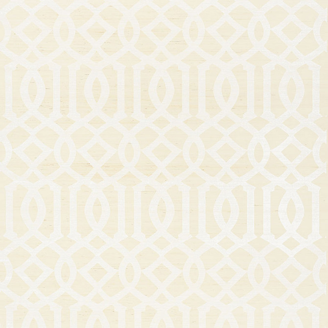Schumacher Wallcovering Imperial Trellis Sisal Ivory 5008350 Wallcovering Paper CHINA </p><p>Repeat: H: HORZ. 6 3/4" (17CM) , V: VERT. 12 1/2" (32CM) 34 - My Fabric Connection -