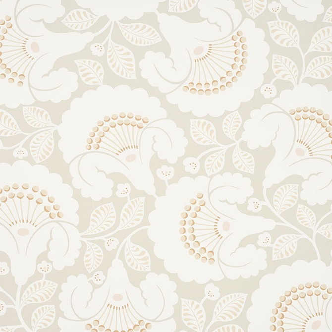 Schumacher Wallcovering Jackie Neutral 5010372 Wallcovering Paper UNITED STATES </p><p>Repeat: H: HORZ. 27" (69CM), V: VERT. 25 1/4" (64CM) 27 - My Fabric Connection -