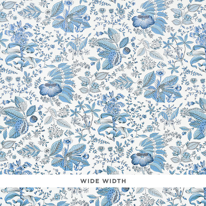 Schumacher Wallcovering Pomegranate Botanical Blue 5010443 Wallcovering Paper UNITED STATES OF AMERICA </p><p>Repeat: H: HORZ. 18" (46CM), V: VERT. 27" (69CM) 54 - My Fabric Connection -