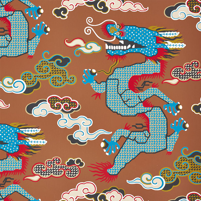 Schumacher Wallcovering Magical Ming Dragon Brown 5010602 Wallcovering Paper UNITED STATES </p><p>Repeat: H: HORZ. 36" (91CM) , V: VERT. 25" (64CM) 36 - My Fabric Connection -