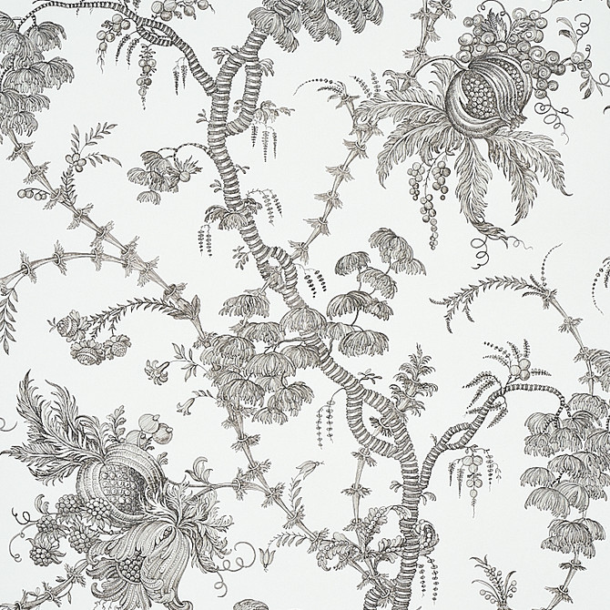 Schumacher Wallcovering San Cristobal Toile Black 5010622 Wallcovering Paper UNITED STATES OF AMERICA </p><p>Repeat: H: HORZ. 27" (69CM), V: VERT. 30 3/5" (78CM) 27.5 - My Fabric Connection -