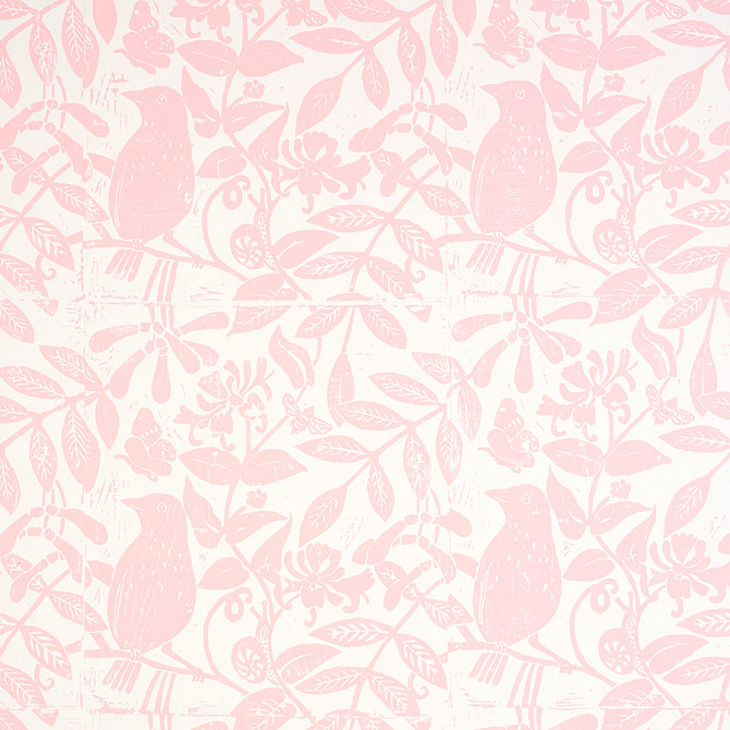 Schumacher Wallcovering Bird & Bee Pink 5011191 Wallcovering Paper UNITED STATES OF AMERICA </p><p>Repeat: H: HORZ. 20 1/2" (52CM), V: VERT. 45 7/8" (117CM) 21 - My Fabric Connection -