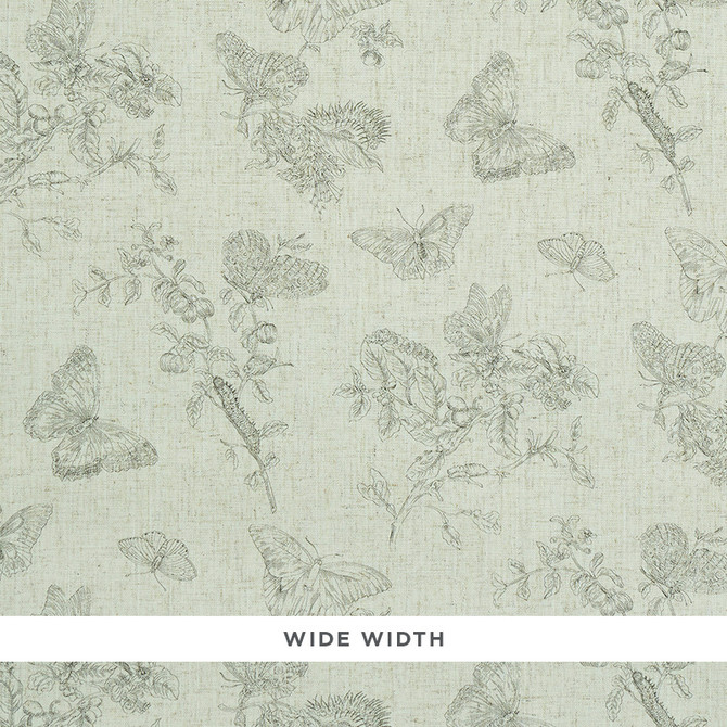 Schumacher Wallcovering Baudin Butterfly Linen Black 5011830 Wallcovering Paper UNITED STATES OF AMERICA </p><p>Repeat: H: HORZ. 26 3/4" (68CM), V: VERT. 19" (48CM) 53.5 - My Fabric Connection -